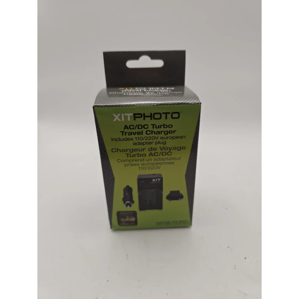XITPHOTO AC/DC Turbo Travel Charger w/100/240V European Adapter Plug GoPro